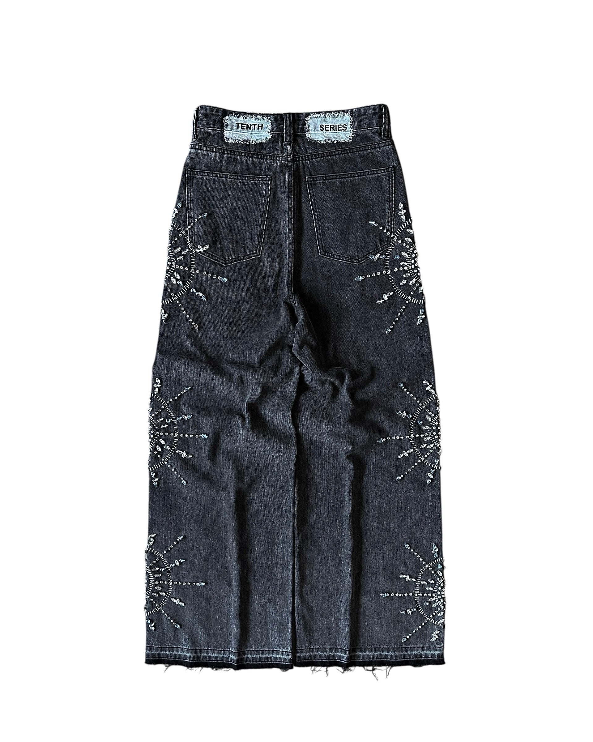BLACK MONOGRAM MIRROR DENIM